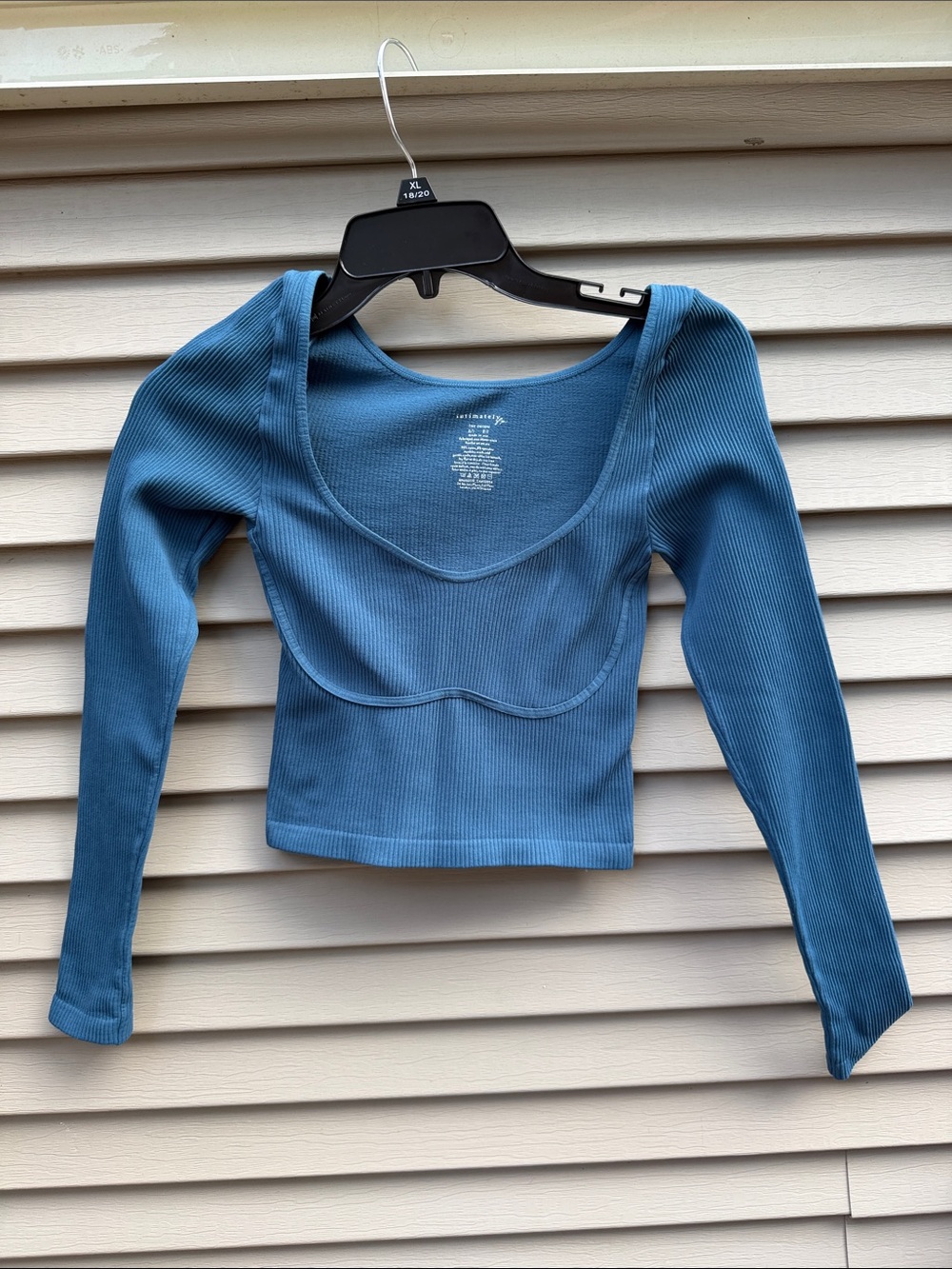 Free People Intimately - Meg Seamless Long-Sleeve Cami Size XS/S in Teal Color - Picture 4 of 8